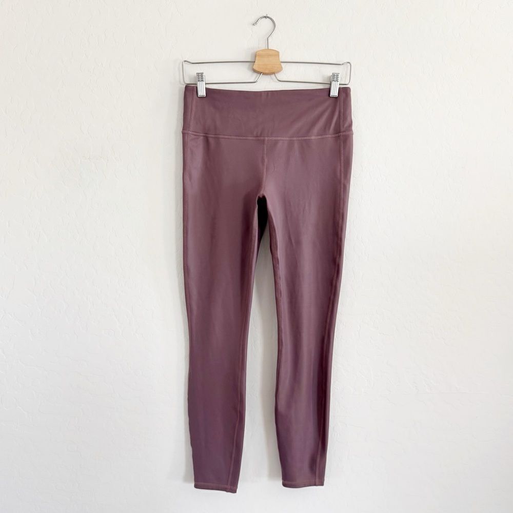 Athleta High Rise Chaturanga Shine Tight Mauve Purple #869055 Womens Size M - Picture 2 of 10